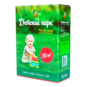 Семена газона Зеленый Ковер ДЕТСКИЙ ПАРК для детских площадок коробка 0,5кг