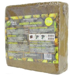Торф ФАЙБЕР ФЭМИЛИ кокосовый 70л блок 5кг