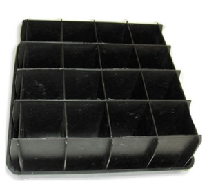 Поддон для рассады Полипласт 16 ячеек складной пластик 28х28х10см