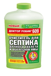 Очиститель Доктор Робик 609 септиков, туалетов и выгребных ям 798мл