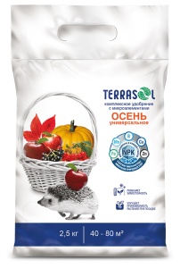 Удобрение сухое Террасол минеральное Осень с микроэлементами 2,5 кг