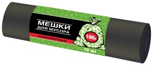 Мешки ГРС для мусора особопрочные п/э V-180л рулон 10шт