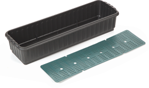 Поддон для рассады РАДИАН с дренажной решеткой пластик 60х20х12см черный