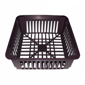 Корзина для луковичных прямоугольная пластик h6w20L24см черный