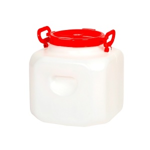 Бочка РАДИАН Дачная для воды с крышкой горловина Ø-19см квадрат пластик V-30л