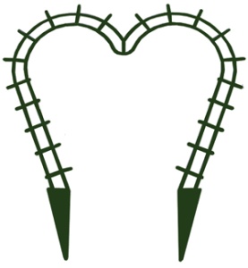 Опора Кострома Пластик Сердечко для растений пластик h-29см L-28см