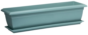 Ящик балконный Сантино с поддоном пластик L-60см нефрит