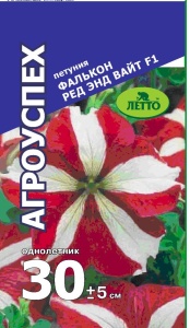 Семена цветов петуния Фалькон ред энд вайт F1 10шт Агроуспех