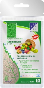 Удобрение сухое Нутривант Плюс Плодовые водорастворимое минеральное 100гр
