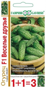 Семена огурец Веселые друзья корнишон F1 1+1 20шт Гавриш