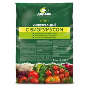 Грунт универсальный Дарвин с биогумусом 40л