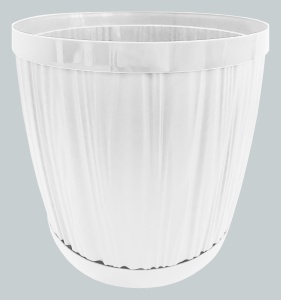 Кашпо ИнГрин Барселона с поддоном пластик d-27см h-24см V-9,6л белый