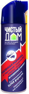 Инсектицид Чистый дом Усиленная формула универсальный от насекомых аэрозоль 400мл