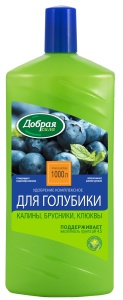 Удобрение жидкое ДОБРАЯ СИЛА для голубики и лесных ягод органоминеральное 1л