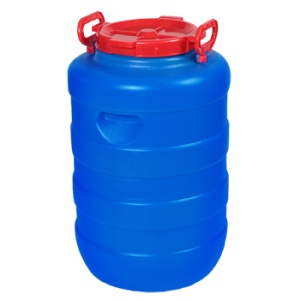 Бочка РАДИА Дачная для воды с крышкой горловина Ø-19см круглая пластик V-50л