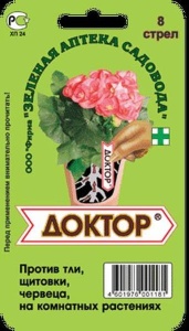 Инсектицид ЗАС Доктор 8 стрел для комнатных растений универсальный