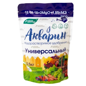 Удобрение сухое БХЗ Акварин Универсальный водорастворимое комплексное минеральное 0,5 кг
