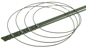 Опора ГРИН ЭПЛ 4 кольца для растений металл в пласт h-120см зеленая