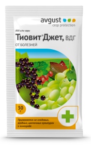 Фунгицид Август Тиовит Джет для всех культур от мучнистой росы 30г (шт)