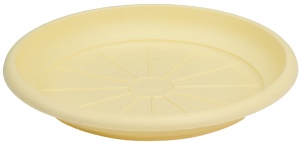 Поддон Сантино ТЕРРА для кашпо 1л пластик d12,5см крем