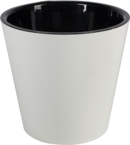 Кашпо ИнГрин Лондон со вставкой на колесиках пластик d-32см h-30см V-15,7л белый