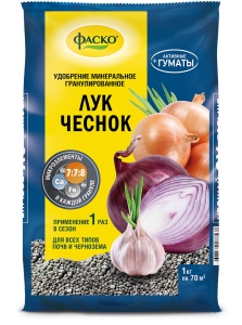 Удобрение сухое Фаско 5М минеральное Лук и чеснок гранулированное 1 кг