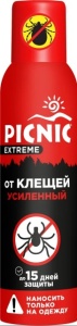 Репеллент ПИКНИК ЭКСТРИМ от клещей аэрозоль 150мл