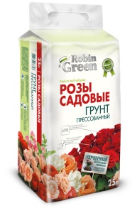 Грунт для садовых роз Робин Грин прессованный 25 л