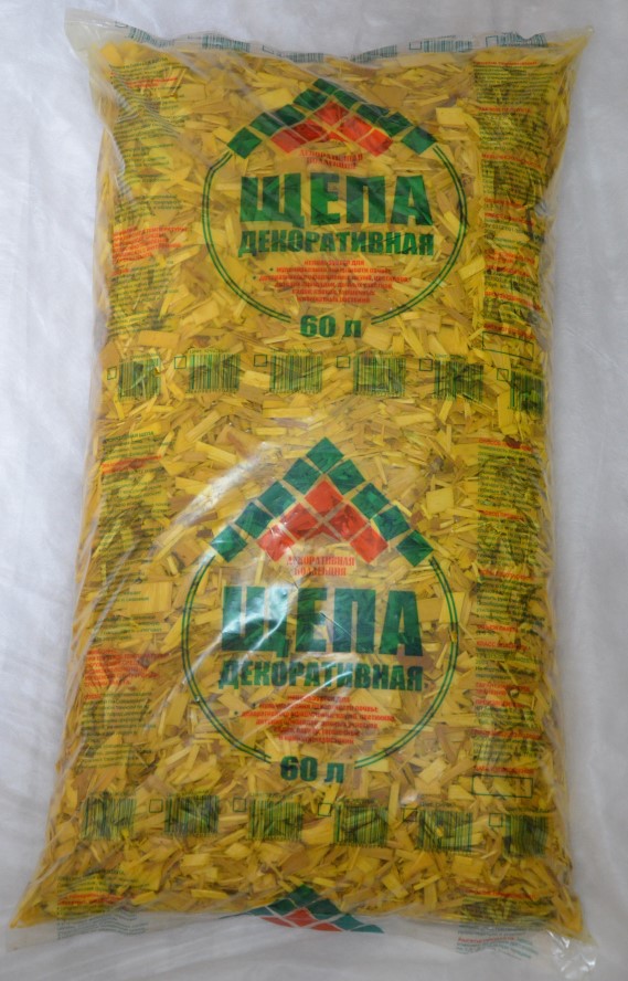 Щепа декоративная ДК желтая 60л
