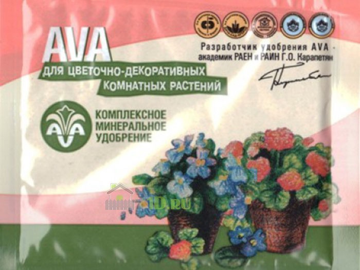 Удобрение сухое АВА для цветочно-декоративных растений минеральное 30г