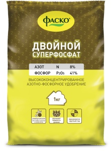 Удобрение сухое Фаско Суперфосфат двойной минеральное тукосмесь 1кг