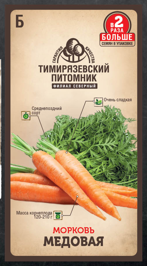 Семена Tim/морковь Медовая 4г Двойная фасовка