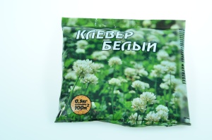 Семена сидерата Зеленый Ковер Клевер Белый пакет 0,5кг