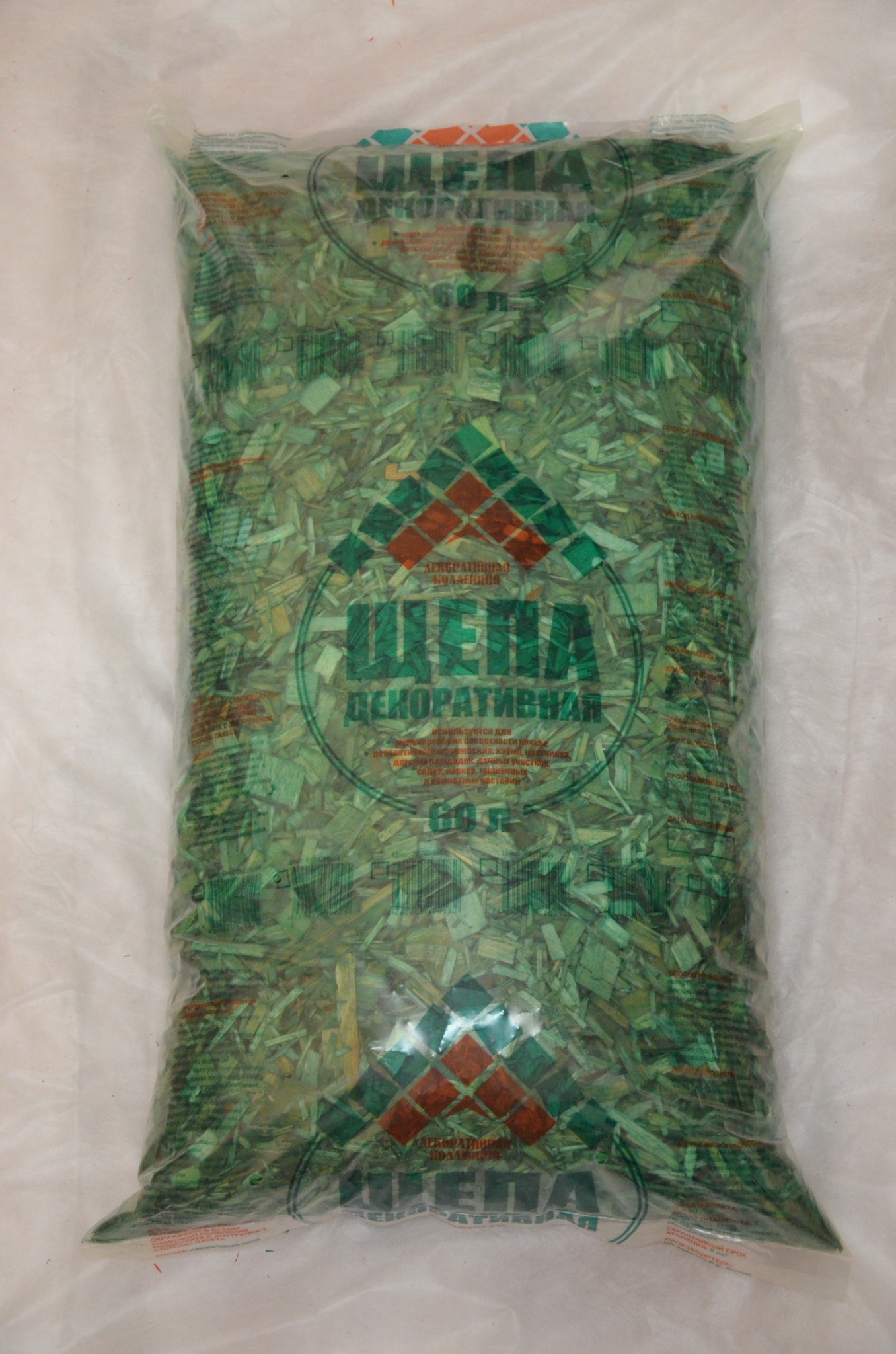 Щепа декоративная ДК зеленая 60л