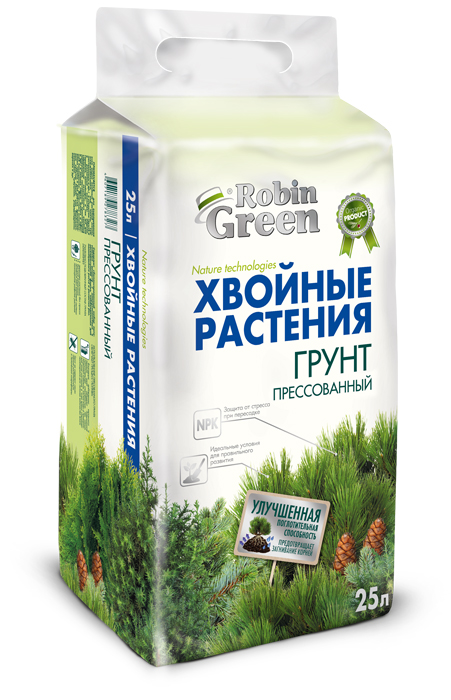 Грунт для хвойных растений Робин Грин прессованный 25 л