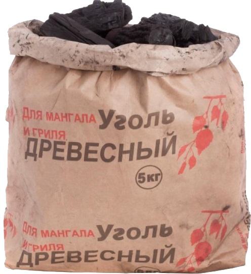 Уголь для мангала и гриля березовый 5кг