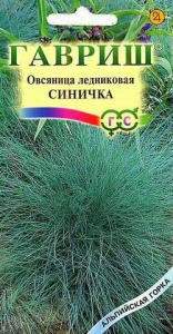 Семена цветов овсяница Синичка ледниковая Альпийская горка 0,1г Гавриш