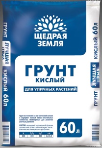 Грунт кислый Щедрая земля НЦС 60л