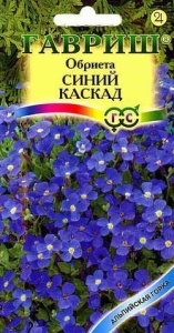 Семена цветов обриета Синий каскад Альпийская горка 0,05г Гавриш