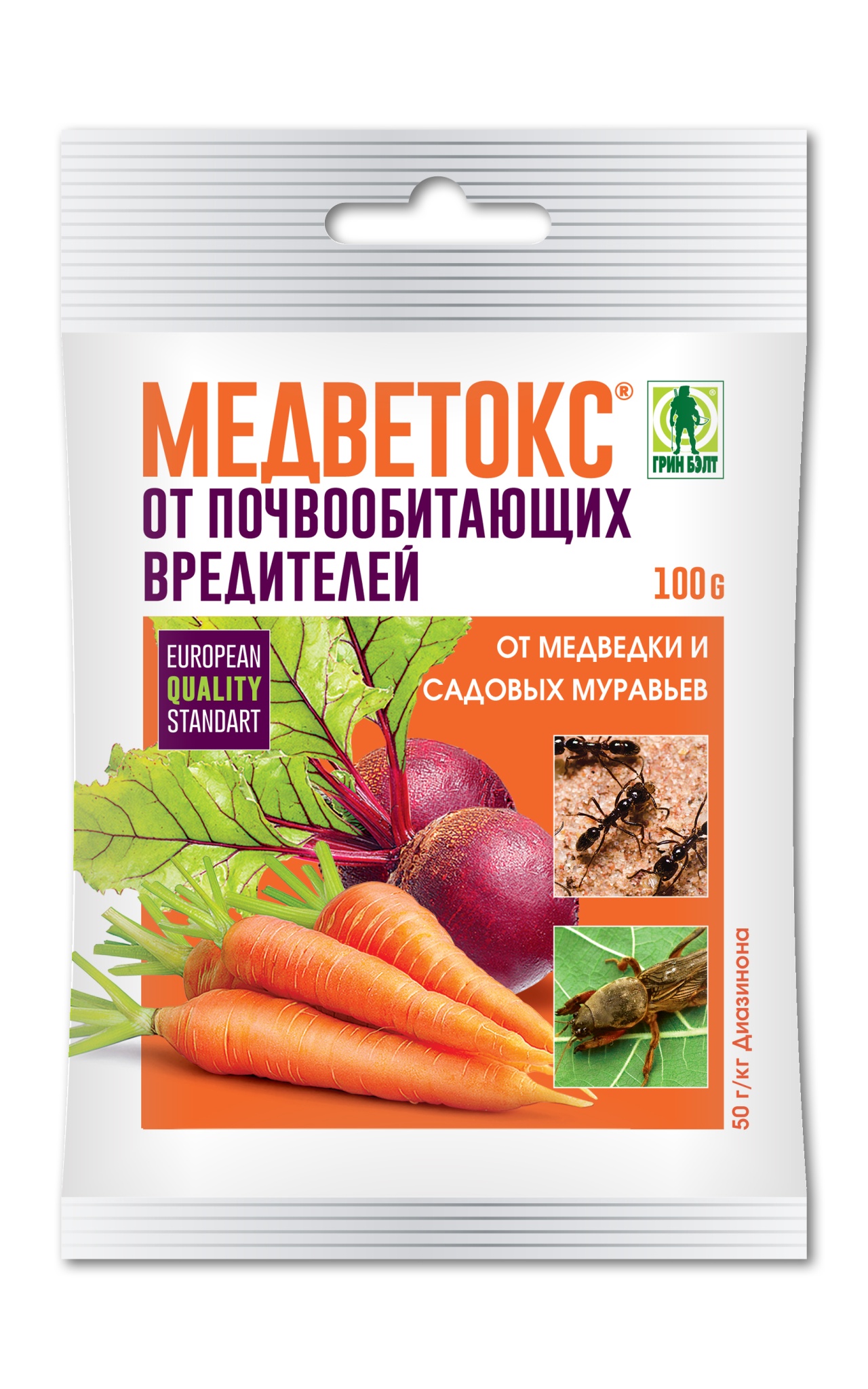 Инсектицид ГРИН БЭЛТ Медветокс от медведки 100г