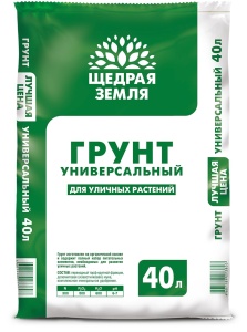 Грунт универсальный Щедрая земля НЦС 40л