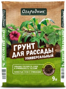 Грунт для рассады и овощей Огородник 9л