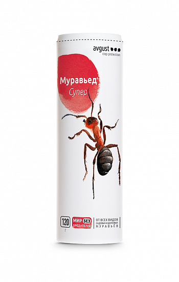 Инсектицид Август Муравьед Супер от садовых и домовых муравьев 120г