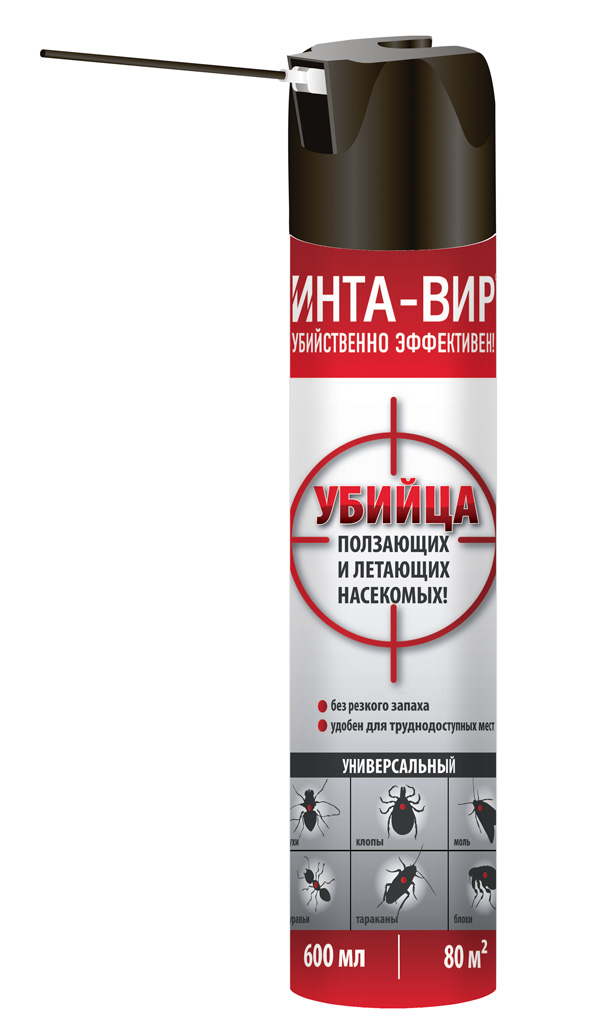 Аэрозоль от всех бытовых насекомых Инта Вир 600мл