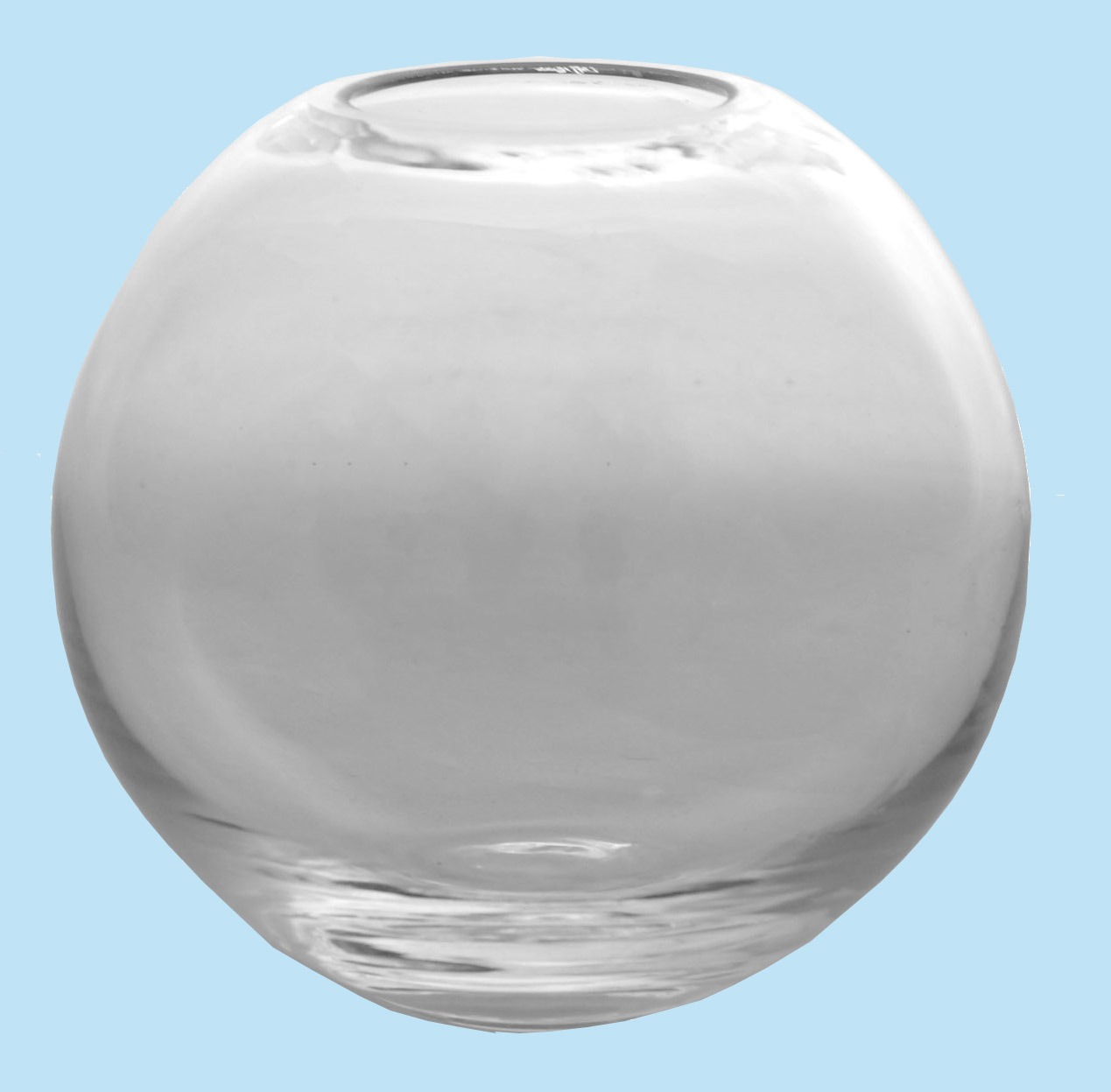 Ваза шар ЭВИС БУРБОН стекло d-10см h-9,5см V-0,4л прозрачная.