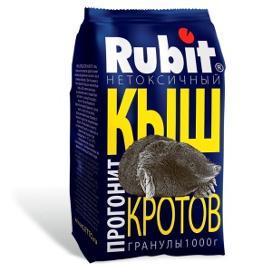 Родентицид Рубит репеллент для отпугивания кротов КЫШ гранулы 1кг