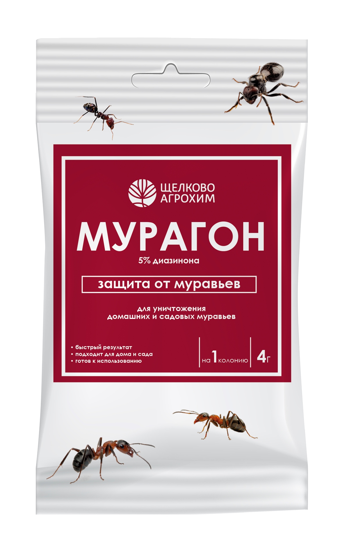 Инсектицид Щелково Агрохим Мурагон от муравьев 4гр