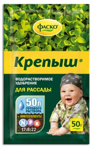 Удобрение сухое Фаско Крепыш  минеральное для рассады водорастворимое 50гр