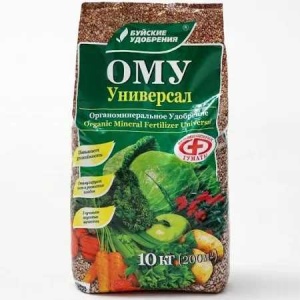Удобрение сухое БХЗ Универсал комплексное гранулированное органоминеральное 10 кг