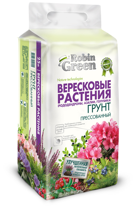 Грунт для вересковых растений Робин Грин прессованный 25 л